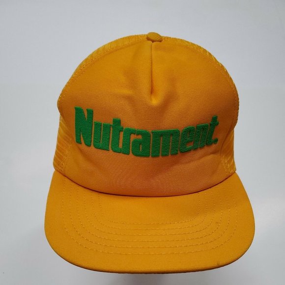 NWOT Nutrament Yellow Trucker Adjustable Snapback Hat Cap New Without Tags - Picture 1 of 10